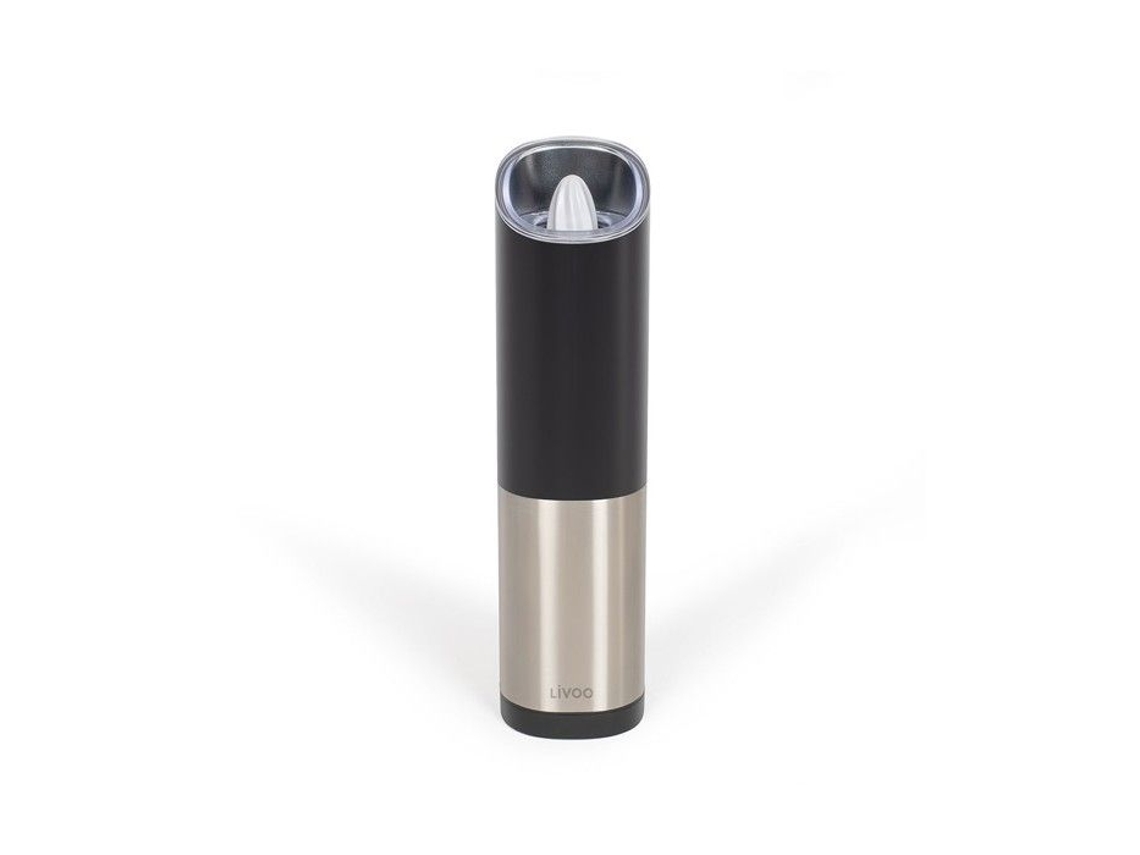 Moedor De Especiarias, Livoo, Gs161, 80 Ml, Moagem Ajustável, Led Azul, Recarregável Por Gravidade, Preto