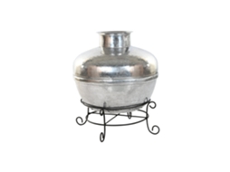 Vaso XL de Alumínio com Suporte de Ferro 75x75x90cm ALEXANDRA HOUSE LIVING