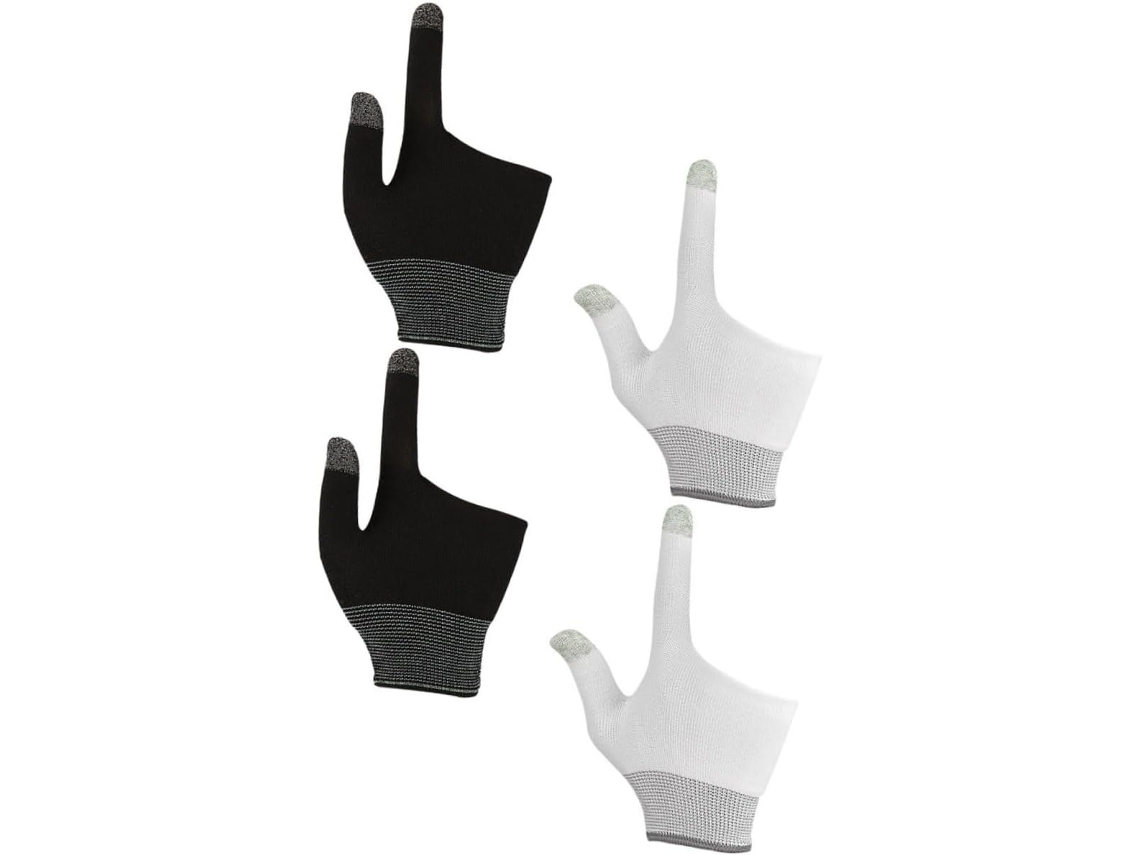 Lurelia Luvas Gaming Para Ecrã Tátil 2 Pares, Respirável, Sensível Ao Toque, Leve, Para Gaming Móvel E Ecrãs Táteis