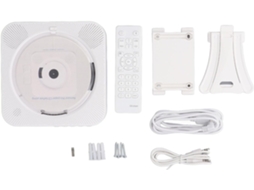 Leitor Cd Bluetooth, Controle Remoto Portátil, Estojo Com 2 Modos De Uso, De Para Montagem Na Parede
