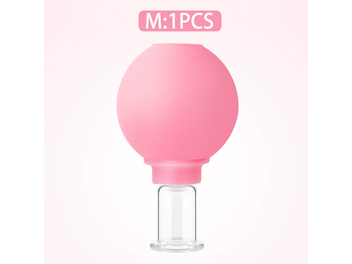 Ventosa de Massagem de Borracha, Efeito Lifting Facial a Vácuo, Tamanhos P, M e Gg MDUG (rosa M)