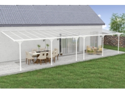 Cazeboo Pérgola Cobertura para Terraço de Aluminio Premium, Branco 11x3 m KLEO
