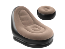 Conjunto De Sofá Inflável De 125 Cm Inclui Pufe Adequado Para Uso Interno E Externo / Camping Zeuxo