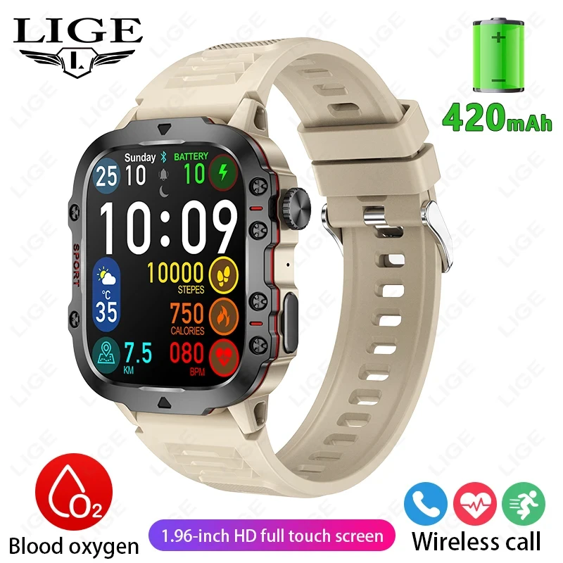(branco-sujo) Smartwatch Com Monitor De Saúde, Tela De 1,81 Polegadas, Compatível Com Chamadas Bluetooth.
