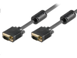 Cabo de Vídeo MICROCONNECT (VGA - 3 m - Preto)