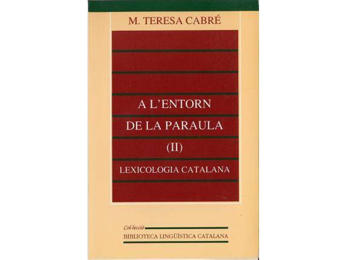 Livro Lexicologia catalana de Cabré Castellví e M Teresa (Espanhol)