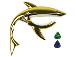 Lurelia Capotraste Shark De Liga De Zinco Para Violão E Guitarra Dourado