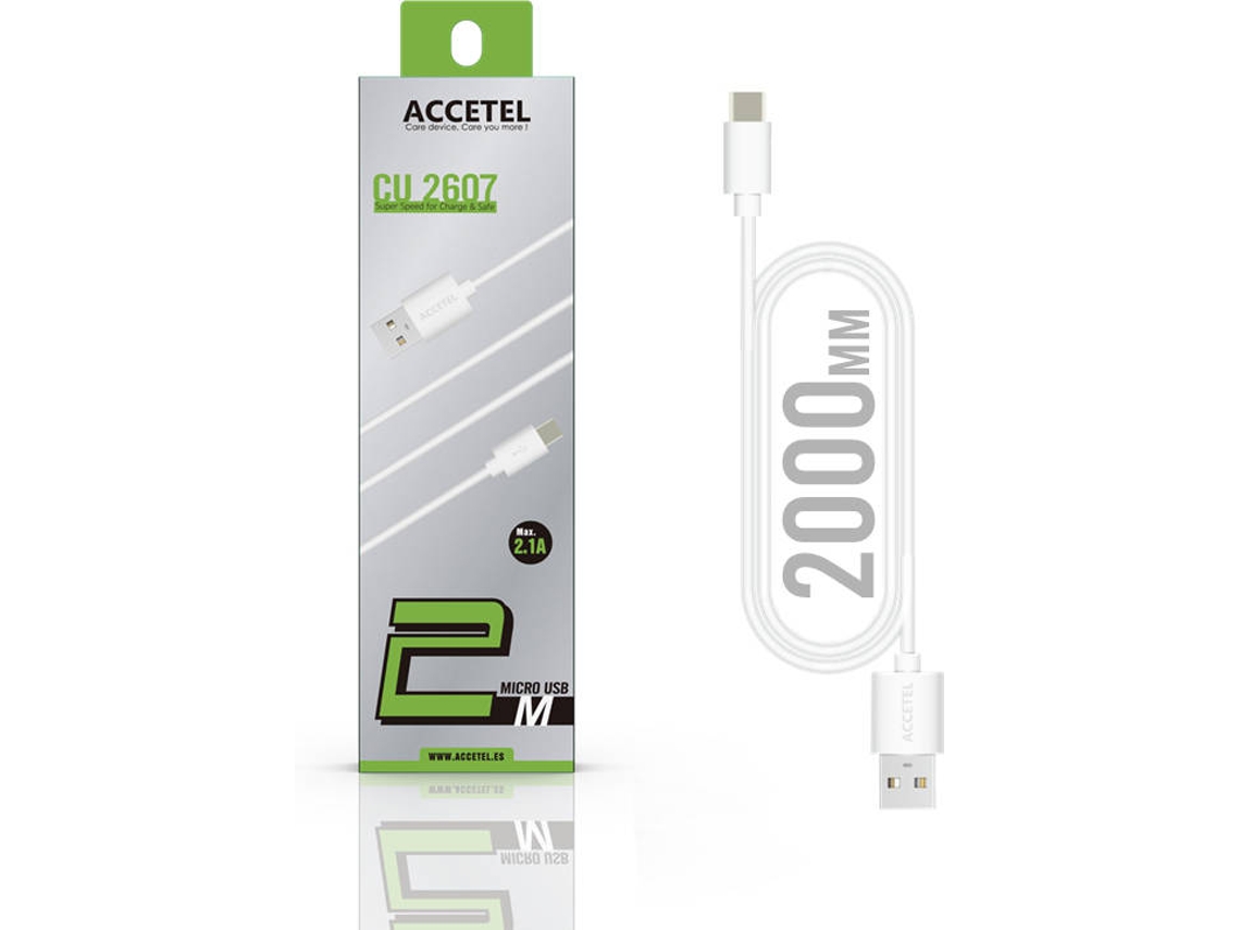 Cabo ACCETEL (Type-C - 2 m - Branco)