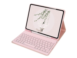Capa De Couro Para Tablet Xiaomi Pad 5 / Pad 5 Pro De 11 Polegadas Com Teclado Bluetooth Sem Fio E Compartimento Para Caneta.