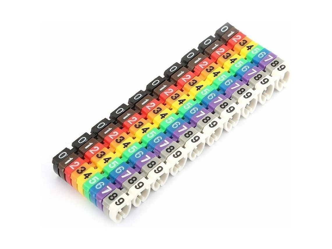 Etiqueta de Cabo Numérica Código 09 6mm² 100 Peças