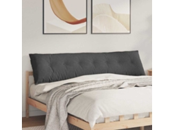 Vidaxl Travesseiro Para Costas Cinzento-escuro 200 X 50 Cm