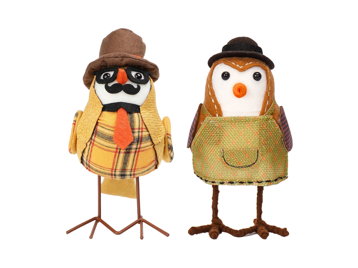 Laxiscreed Conjunto De 2 Enfeites De Pássaro Para Decoração De Outono E Ação De Graças