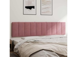 Vidaxl Almofadão De Cabeceira Hanko 200 Cm Veludo Rosa
