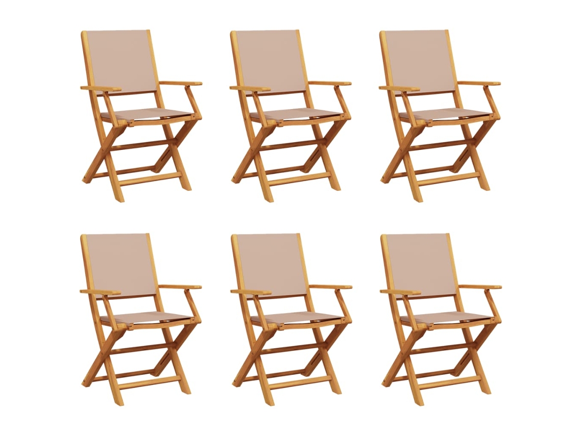 Folding Chair, Folding Chairs Vidaxl Cinzento-acastanhado Madeira (n/a)