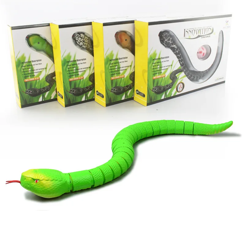 Brinquedo de Terror Realista em Forma de Cobra com Controle Remoto, Simula uma Cobra Venenosa. MDUG (verde)