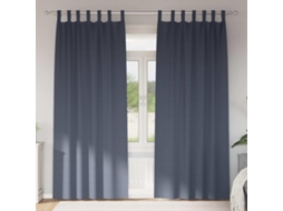 Vidaxl Cortinas Blackout Com Argolas 2 Unid. Antracite 260 X 140 Cm
