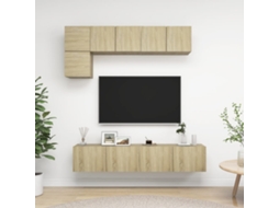 Vidaxl 5pcs Conjunto De Móveis De Tv Derivados Madeira Carvalho Sonoma
