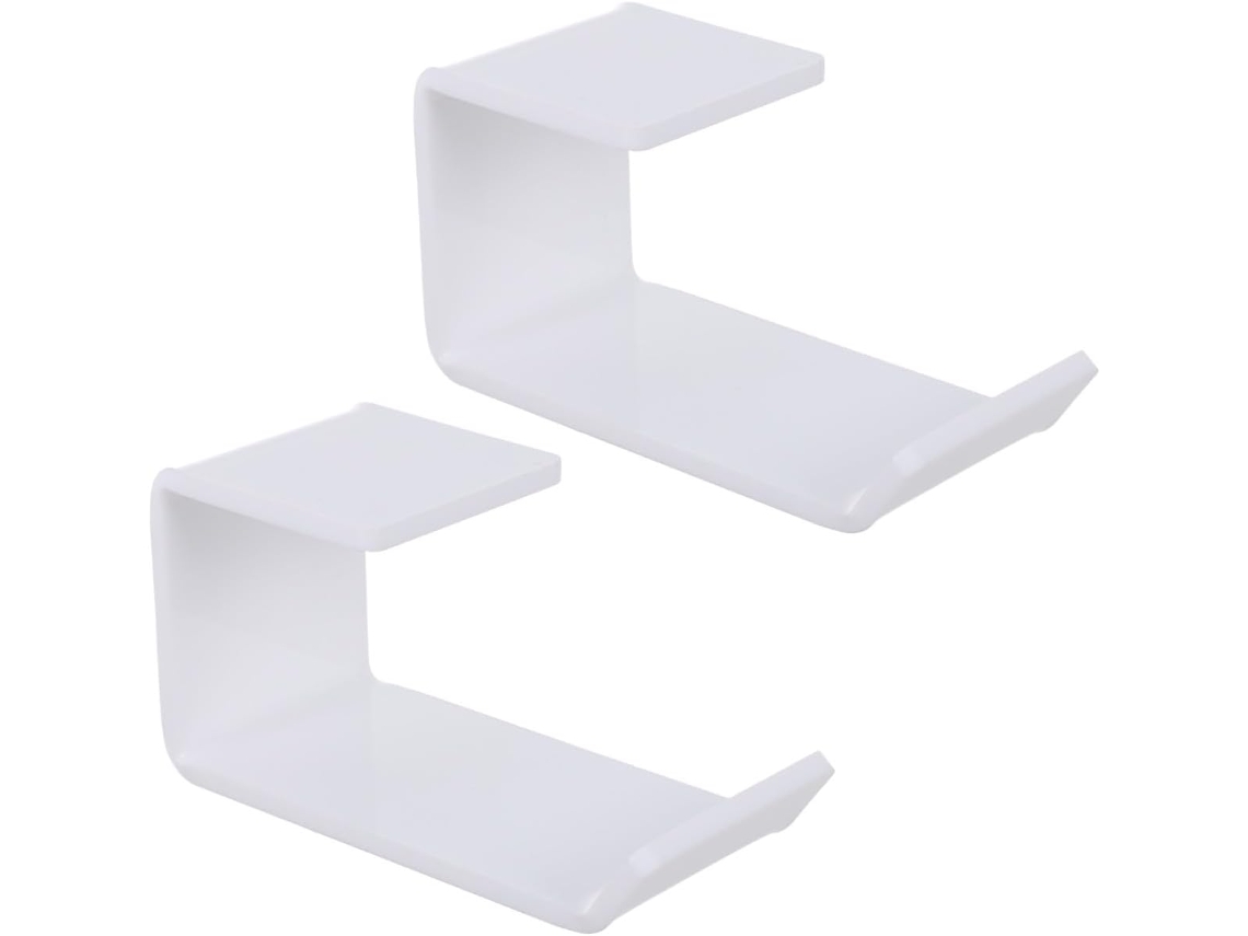 Suporte Para Fone De Ouvido Ultechnovo Em Acrílico Branco Pacote Com 2, Acessório Para Mesa Gamer Fácil De Instalar, Sem