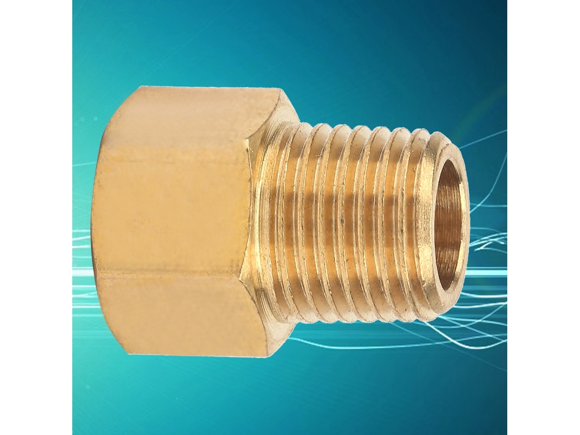 Laxiscreed Manómetro De Pressão Em Latão Com Adaptador 1/4" Bspt Para Npt Para União De Tubos