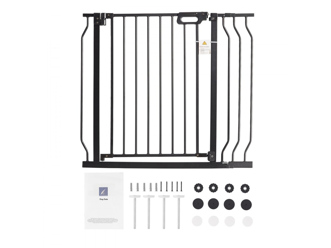 Grade De Segurança Para Portas E Escadas 749 990mm Sem Furação Preto Tekmaquinas