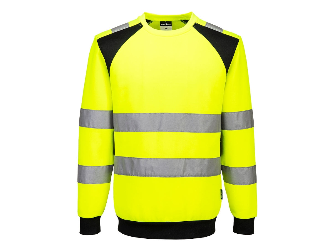Sweatshirt De Alta Visibilidade Ecológica Wx2 | Trabalho Sustentável Amarillo/negro / L