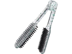 Escova alisadora de cabelo Pente Abs com cerdas Javali, ideal para modelagem e estilização.