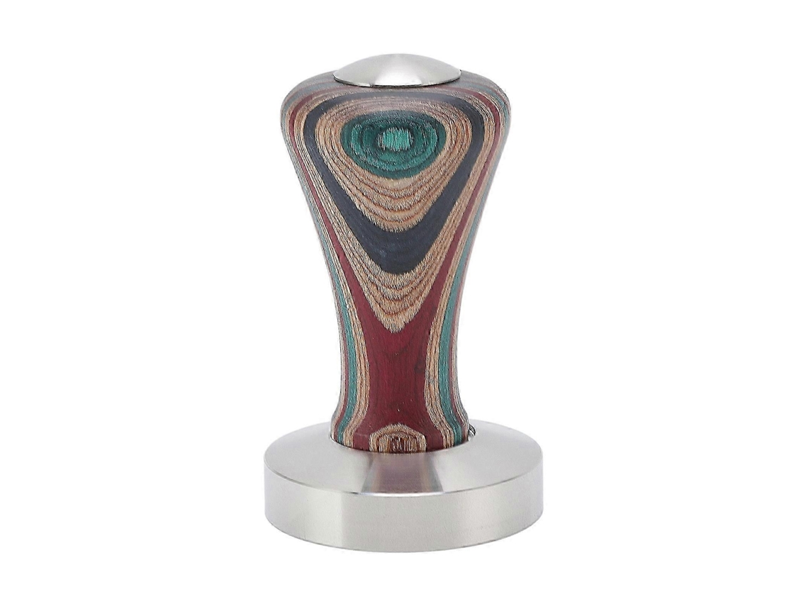 Tamper De Café Plano Madeira Colorido, Modelo Mais Recente Com Base Aço Inoxidável. Para Máquina De Café Com Design Reutilizável E Fácil Limpeza