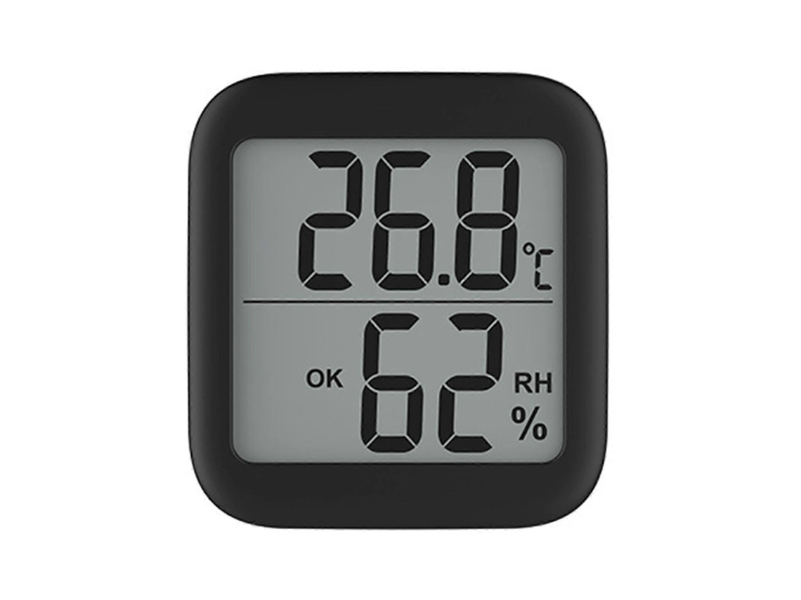 Higrômetro E Termômetro Digital Para Ambientes Internos, Mini Higrômetro E Termômetro Com Monitor De Temperatura E Umidade, Preto.