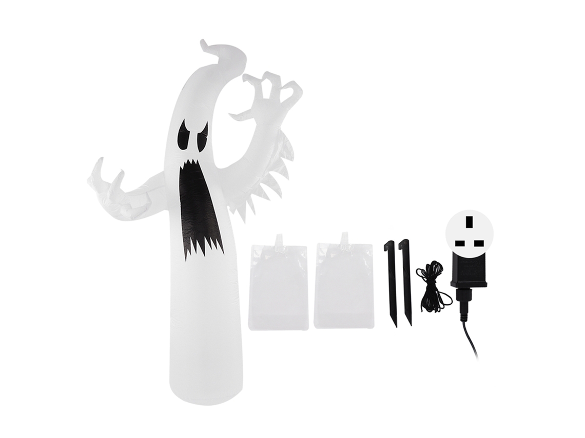 Fantasma Branco Inflável de Halloween com Luzes Led Ip44 S/MARCA