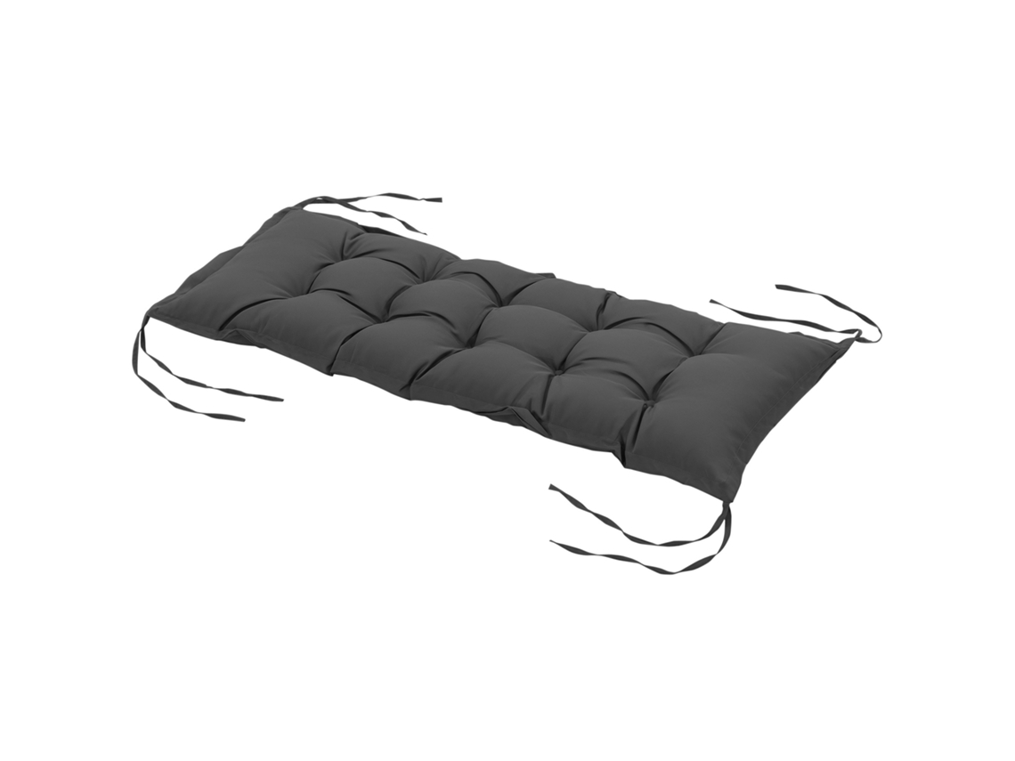 Almofada Assento Banco Jardim Estofado Grosso, 100x40x10cm, Cinza Escuro