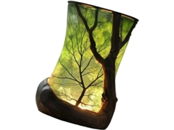 Luminária Noturna De Resina Inspirada Na Natureza, Com Brilho Suave E