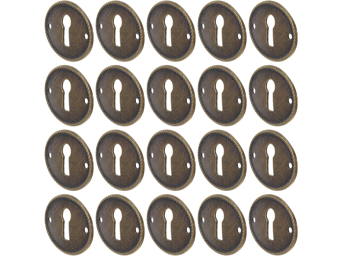 Placas De Cobertura Para Fechadura Vintage Ovais, 20 Peças, Para Projetos De Restauração Móveis Ferro Com Gavetas E