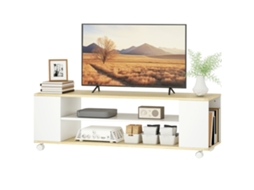 Suporte para TV até 55 polegadas com 2 prateleiras, rodas flutuantes 120x40x38,5 Cm | S/MARCA