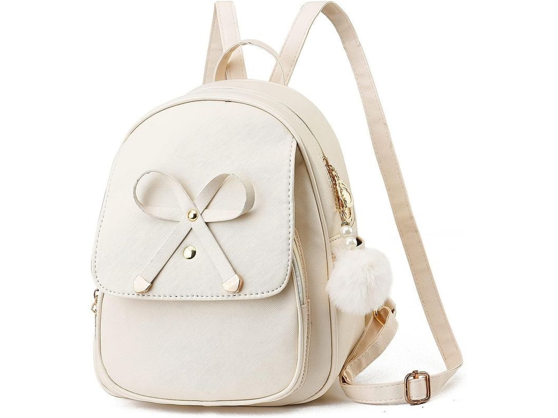 2026 mochila de Moda para Mulher Couro Pu Bonito com Laço Borsa Pequena Mochila de Viagem para Dia a Dia
