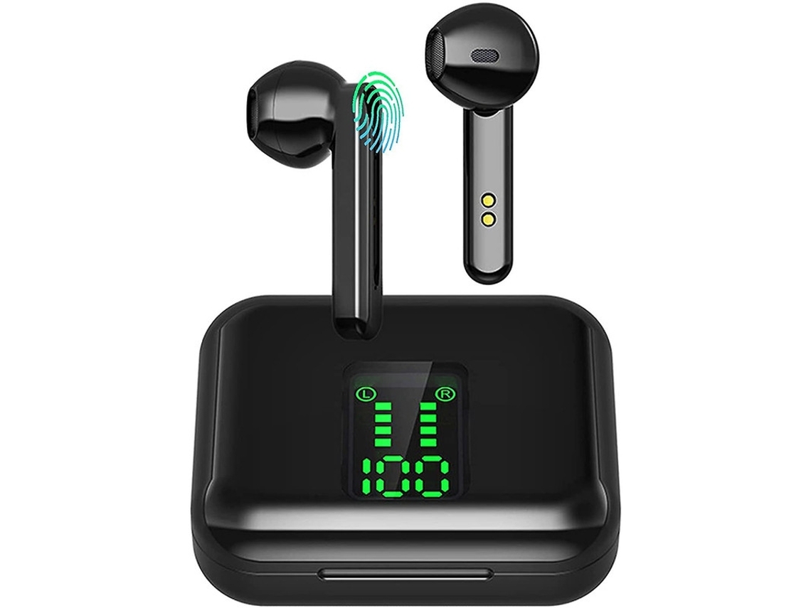 Microfone Tws Pop Up Estéreo Para Apple Bluetooth Preto