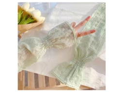 Mangas de proteção solar em seda gelada do Sudeste Asiático, luvas de verão em chiffon e algodão para os braços.