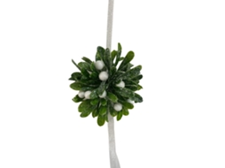 Laxiscreed Bola De Natal Decorativa Com Mistletoe Branco Para Decoração Festiva E Parede
