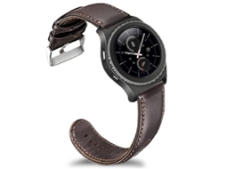 Pulseira De Couro Para Samsung Gear S2 Classic/sport Ticwatch E, Marrom Escuro. Olysi Shop