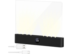 Luminária De Leitura Com Painel Transparente E 3 Cores Cor,
