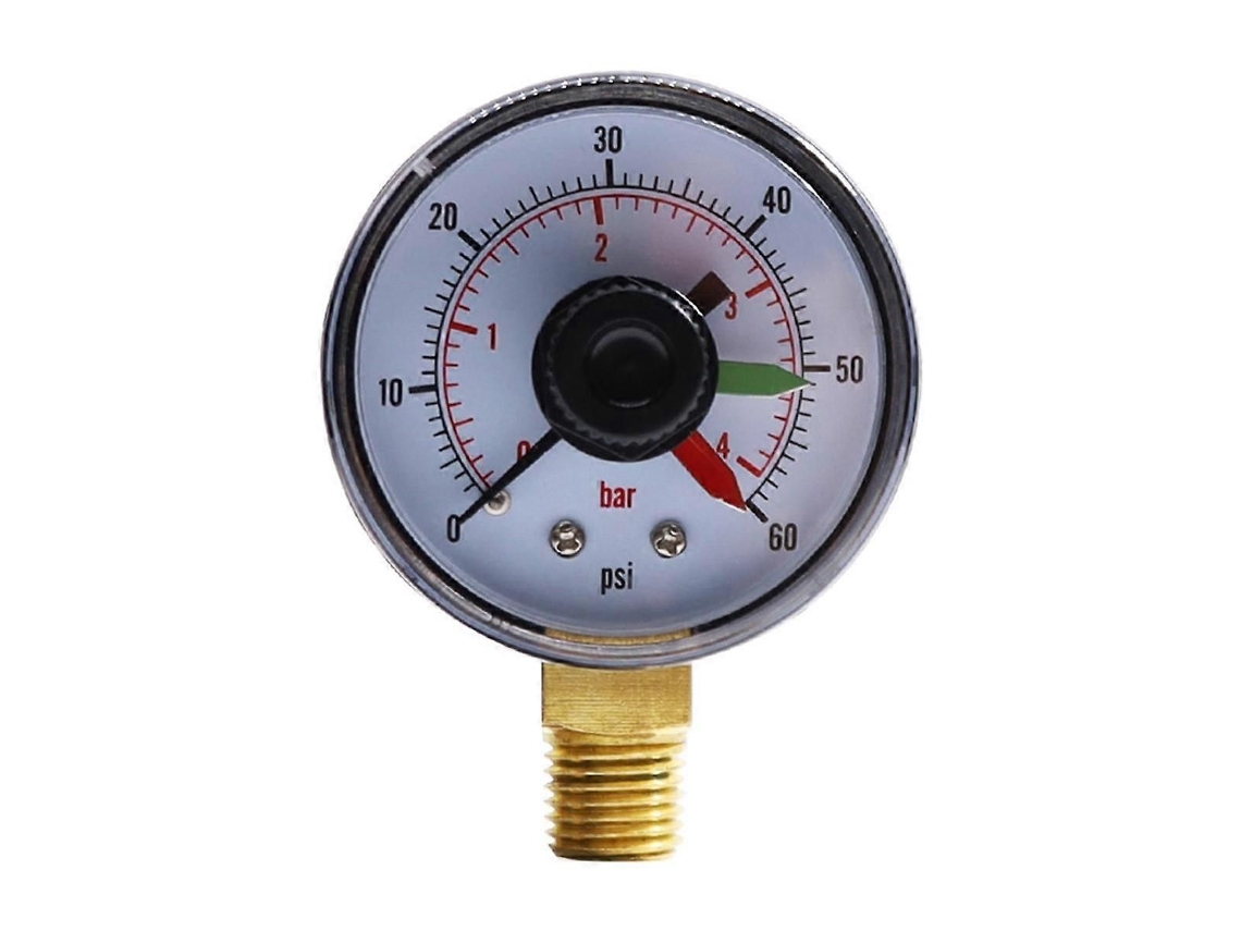 Manômetro Com Mostrador De 2 Polegadas, Rosca Npt 1/4, 0-60 Psi-zscy