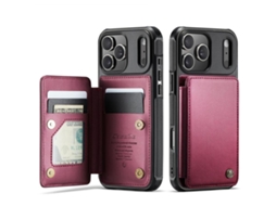 Capa Para Iphone 17 Pro Com Compartimento Para Cartão E Proteção Rfid.