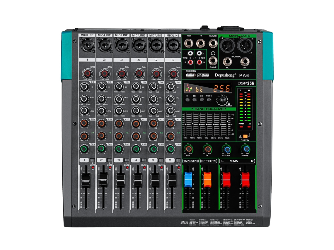 Mixer De Áudio, 16 Canais, Conectividade Bluetooth, Pa6