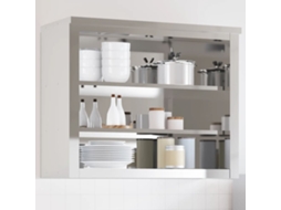 Vidaxl Armário De Parede Para Cozinha Com Prateleiras Aço Inoxidável