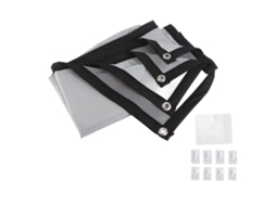 Aetheria tela de Projetor Anti Luz 72 Polegadas 16:9 Pvc Sintético Portátil com Ganchos para Home Theater