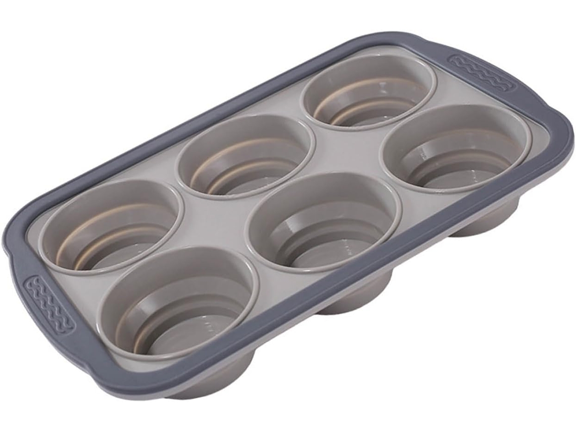 Formas Flexíveis De Silicone Para Cupcakes Com 6 Cavidades, Próprias Para Lava Louças, Ideais Para Casa, Cozinha, Festas