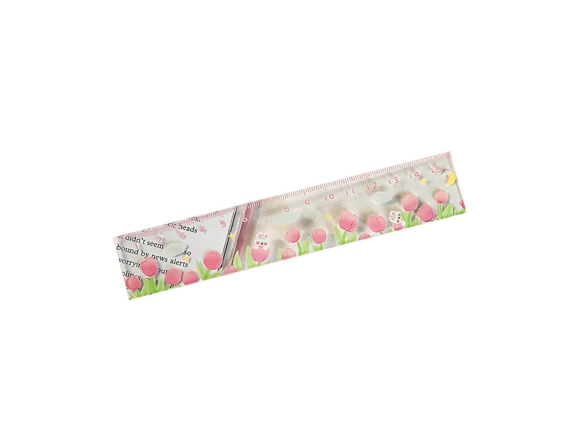 Régua de medição de alta precisão, escala clara, régua de plástico para estudantes, escola e mesa, 15 cm