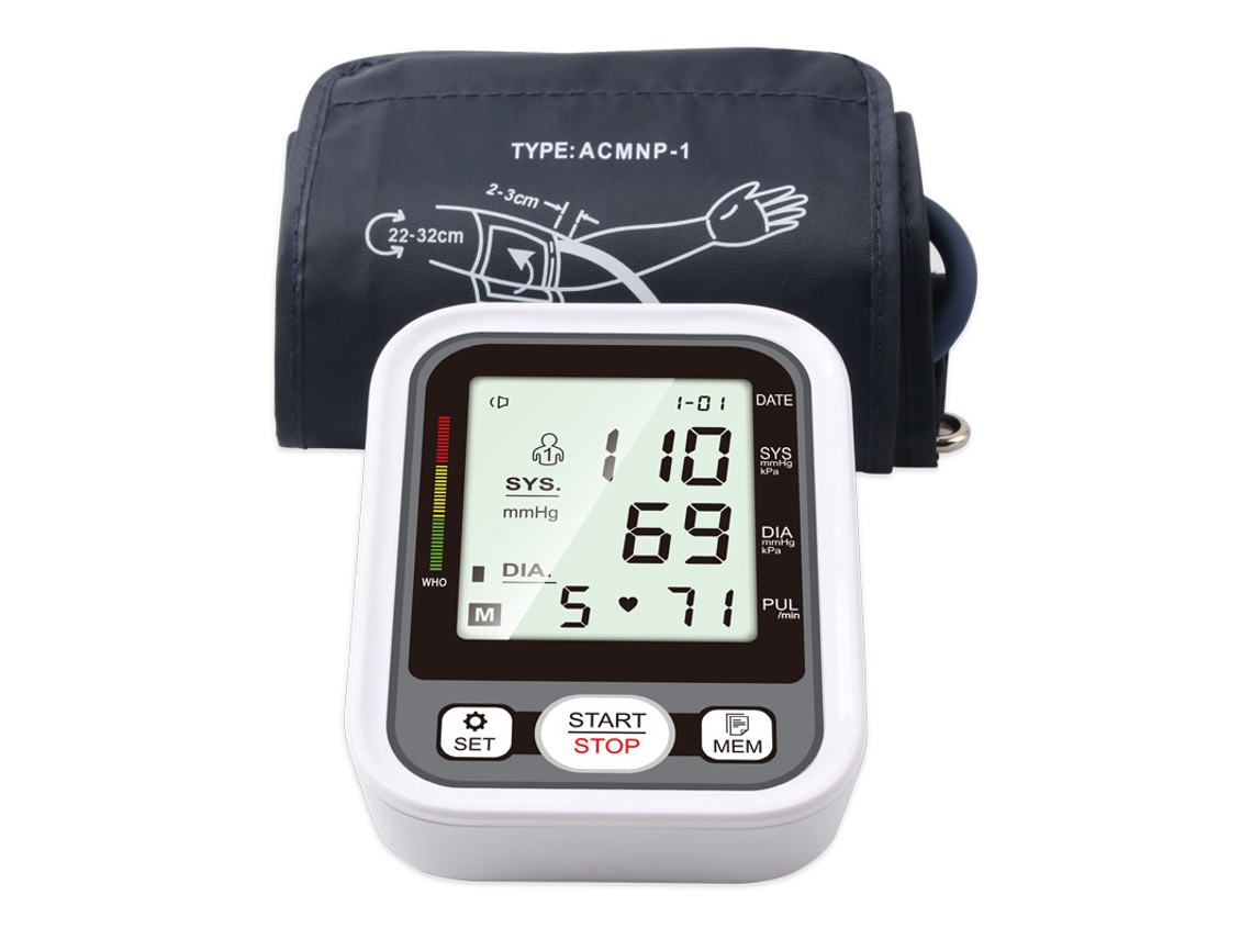 Monitor De Pressão Arterial Digital De Braço Para Casa Lcd Sem Função De Voz