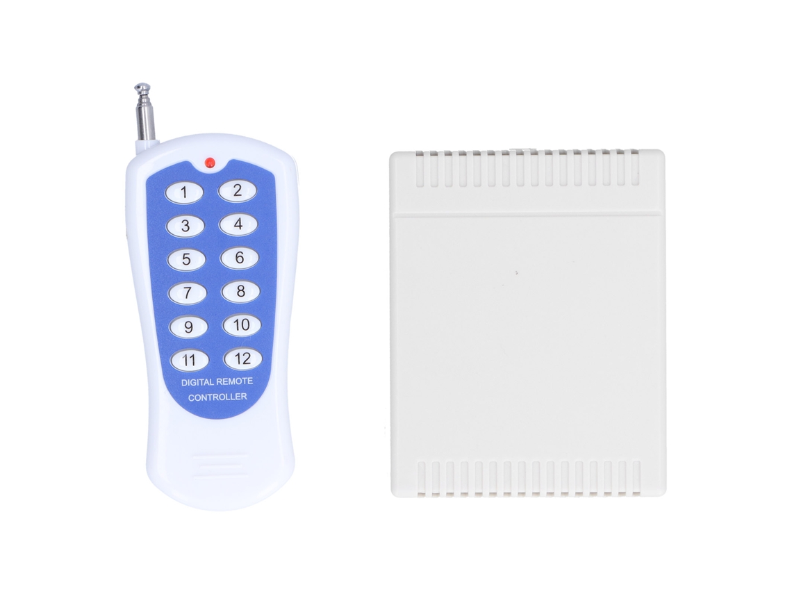 Laxiscreed Relé De 12 Canais Com Alimentação 12v Dc E Controlo Por Rádio Frequência