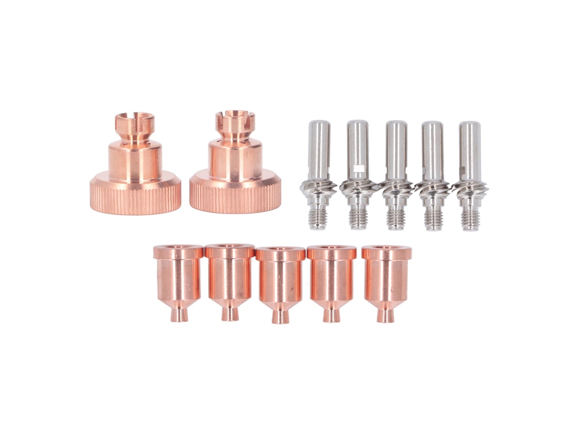 12 Peças Conjunto De Bicos E Eletrodos Kp2845 Para Soplete De Corte Plasmático Lc105 80a Consumíveis Latão Cobre