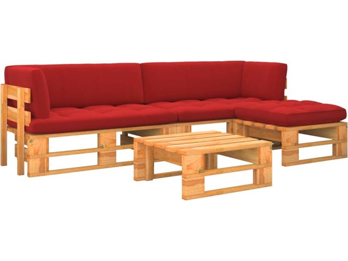 Pallet Lounge Set, Pallet Lounge Sets Vidaxl Marrom Madeira De Pinho (n/a)